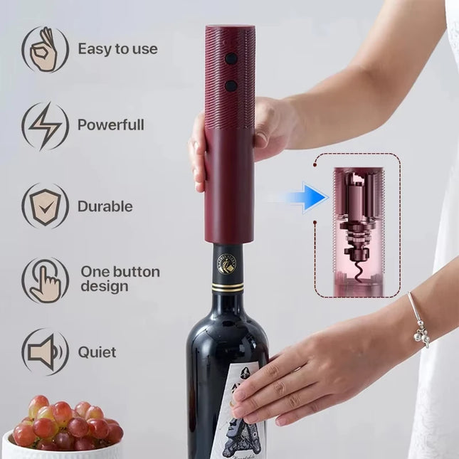 Electric Bottle Opener Rechargeable Automatic Red Wine Cork Opener One-Button Wine Tools Kitchen Products Household Necessities