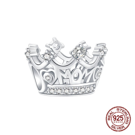 Hot Sale Charms Beads 925 Sterling Silver Solid Color Letter Family Forever Tree of Life Zircon Beads Fit DIY Bracelets Jewelry