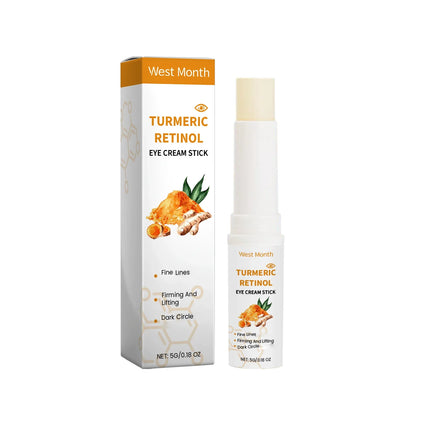 Turmeric eye cream stick nourishes the skin's eye bags and dark circles, brightens the skin around the eyes