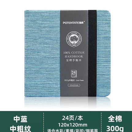100% cotton journal watercolor book sketchbook acrylic marker drawing book fabric cover mini pocket book square oil pastel book