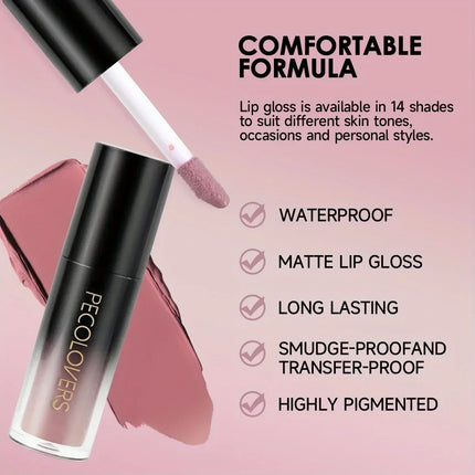 Velvet Matte Lipstick Sexy Red Lip Gloss Waterproof Long Lasting Easy Coloring Non-fading Non-stick Cup Liquid Lip Stick