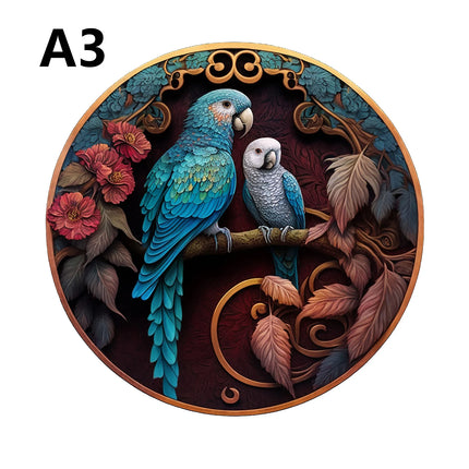 Top Quality 3D Jigsaw Wooden Puzzles Fish Bird Animal Shape Card Adults Kid Toys Gifts Family Puzzle Game Home Decoration ﻿