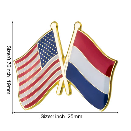 Netherlands Flag Badge Brooch Natinal Lapel Pins Flag Lapel Pins Country Flag Badge