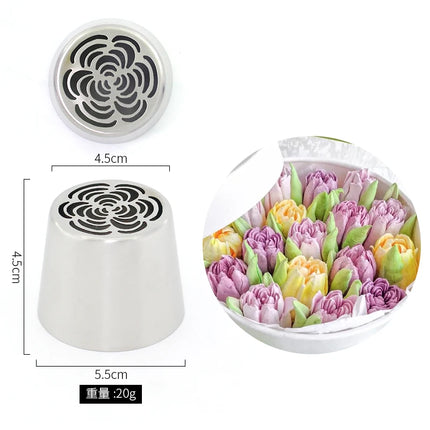 Extra Large Russian Piping Tip-Giant 3D Flower Nozzle for Dramatic Cake Designs Create Massive Buttercream Flowers in 1 Squeeze