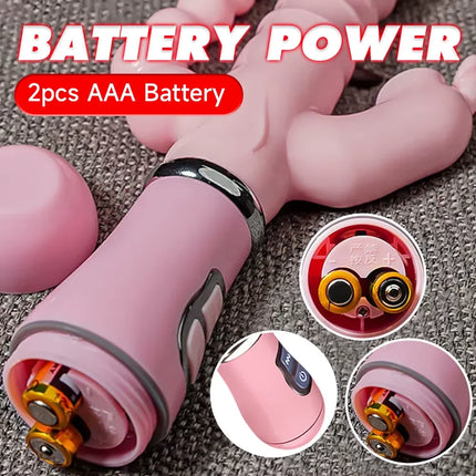 Rabbit Vibrator for Women G Spot Clit Stimulator Dildo Tongue Licking Vagin Nipple Massager Male Anal Butt Plug Adult Sex Toys