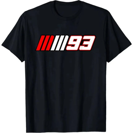 2025 New Summer Motorcycle Race Car No. 93 Printed Graphic T-shirt Fashion Leisure Sports Large Size Breathable T-shirt