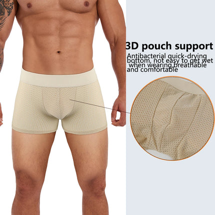 Men Hip Lift Body Shaper Sponge Fake Butt Padded Boxer Briefs Hollow out Breathable Slimming Underwear Body Shaping Enhancement