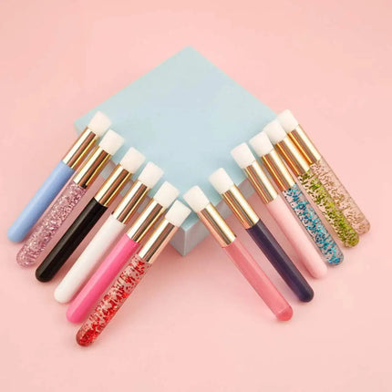 Professional Eyelash Extension Shampoo Cleaning Brush Pink Shining Eye Lash Lift Foam Cleaner Brushes Nose Face Clean Tools