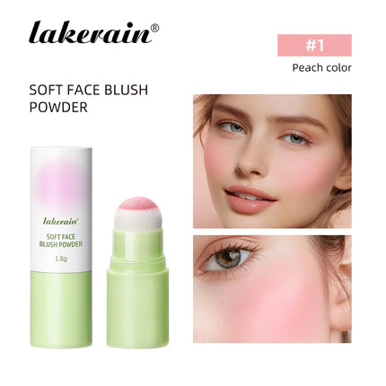 Lakerain Blush Stick Cheek Lip Tinted Moistured Long-wearing Flush Blusher Silky Brighten Blush Cream Cosmetics Matte Nakeup