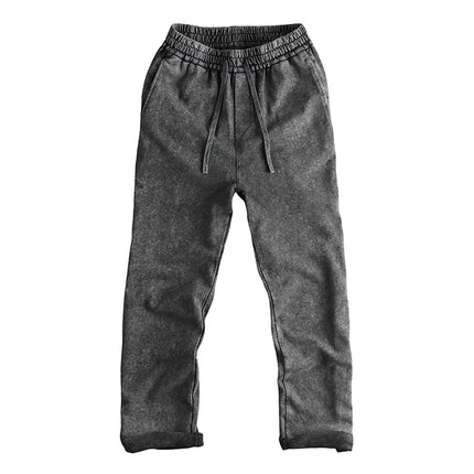 360G Heavyweight Washed Old American Retro High Street Sweatpants Men's 100% Cotton Loose Straight Sports Youth Casual Pants