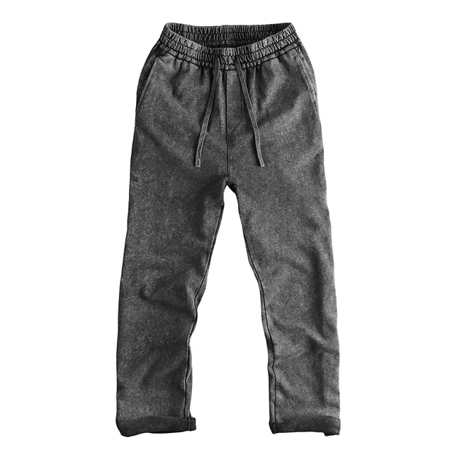 360G Heavyweight Washed Old American Retro High Street Sweatpants Men's 100% Cotton Loose Straight Sports Youth Casual Pants