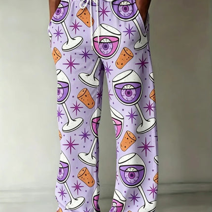 Men's horror Halloween printed casual pants, suitable for themed parties, outdoor activities, and holiday occasions