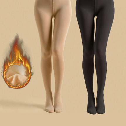 1/2 set of women's opaque fleece warm tight pants, fashionable high elasticity bottom pantyhose