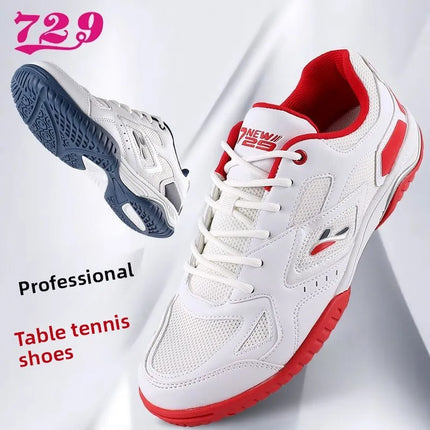 New 729 table tennis shoes for men, breathable and women, anti slip, professional competition and training sports shoes