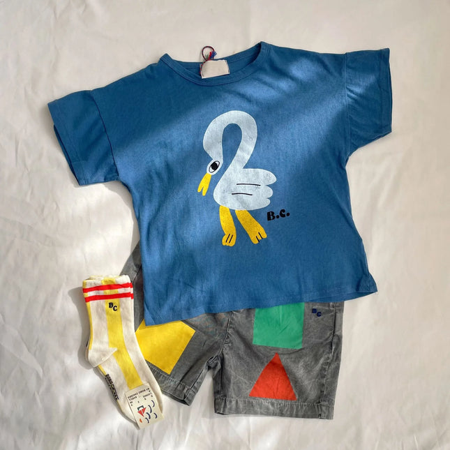 2025 Kids' Clothes New Spring Summer Korean Baby Boys Girls Cotton Cartoon Short Sleeve T-Shirts Children's Outerwear Clothing