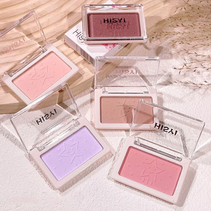 HISYI Peach Powder monochrome blush long-term durability Peach orange soft mist matte natural blush six colors available