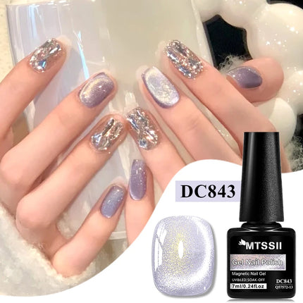 Moonlight Crystal Cat Magnetic Gel Nail Polish Holographic Glitter Semi Permanent Nail Art UV Gel Soak Off Varnish Nail Supplies