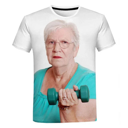 2025 Hot Sales New Creative Funny 3d Printing Cute T-shirt Grandma Funny Ice Lolly Casual Shirt Loose Oversize Top