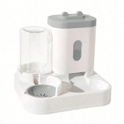 1-Pack Automatic Gravity-Fed Cat Water Dispenser & Feeder - Spill-Proof Large Capacity One-Piece Design,