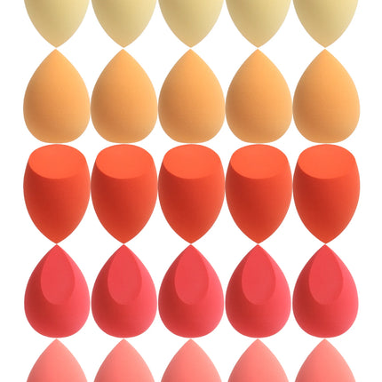 25 Beauty Eggs (Makeup Sponges), Foundation Make-Up Mixed Beauty Sponges, Liquid, Cream and Powder Flawless, Multi-Color Makeup