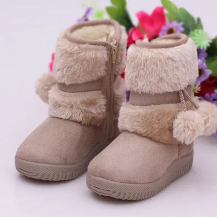 Children Girls Snow Boots Winter Comfortable Thick Warm Kids Boots Lobbing Ball Thick Kids Autumn Cute Boys Boots Princess Shoes