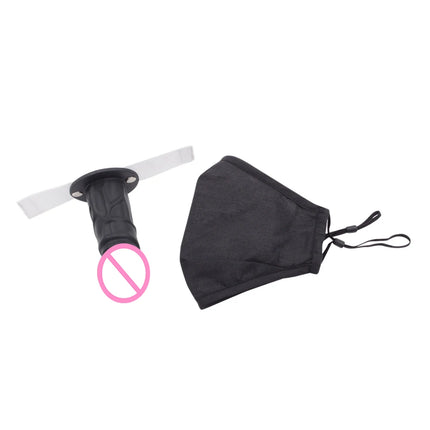 Sex Toys for Women Couples Face Mask with Detachable Dildo Silicone Mouth Plug Penis Deep Throat Adjustable BDSM Adult Supplies