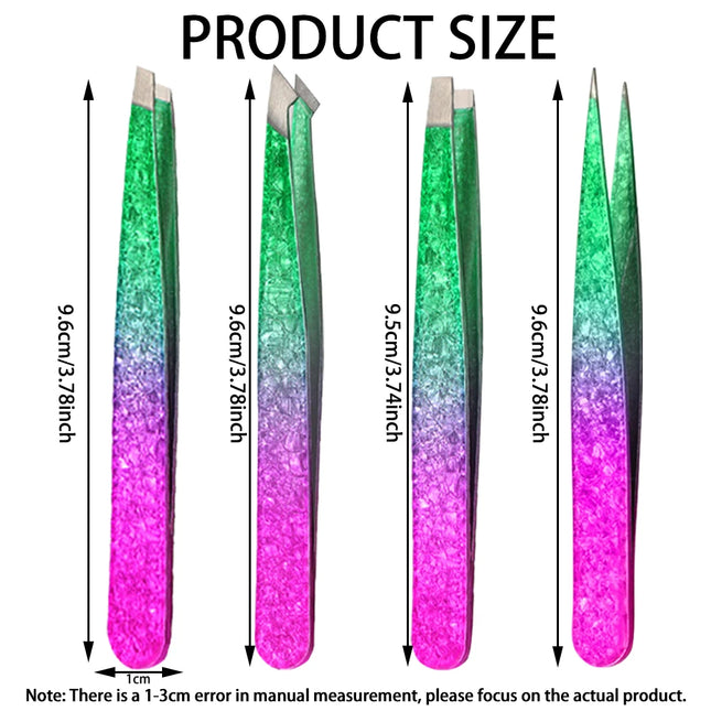 1/4PCS Eyelash Extension Tweezers Set Professional Stainless Steel Curved Tip Tweezers Pointed Tip Beauty Makeup Tool For Women