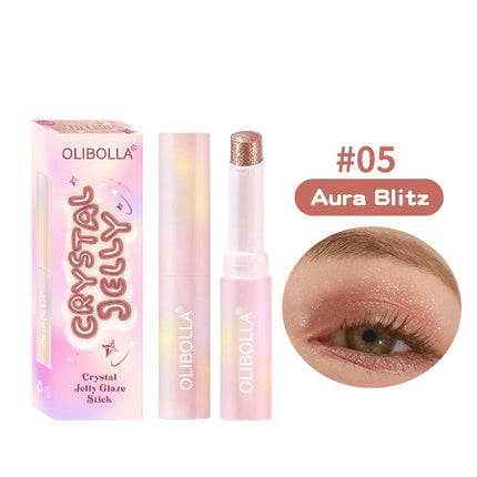 Water-like Jelly Eyeshadow Stick Pearlescent Glitter High-gloss Eyeshadow Crystal Shiny Multi-color Eye Shadow Highlighter Stick