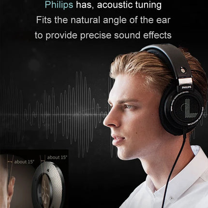 Philips SHP9500 Headphone HiFi Stereo Wired Earphone Computer Online Learning Earbuds Esports Game 3.5mm 6.3mm Universal Headset