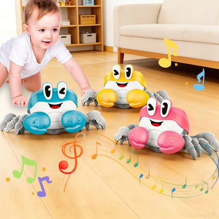 Cartoon Crab Toys for Kids, Electric Pets Musical Dancing Crab Toy Run Away Interactive Gifts for Toddler Baby