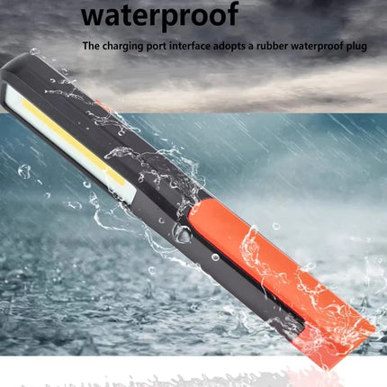 Portable USB Rechargeable COB Work Light Car Detailing Inspection Light Magnetic LED Flashlight Hanging Lamp Camping Torch