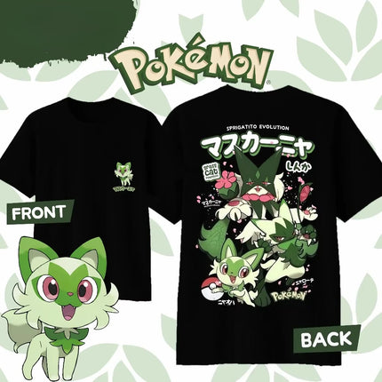 2026 New Pokémon Cartoon Rowlet Evolution 100_ Cotton T-shirt Summer New Men_Women Fashionable Casual Harajuku Short Sleeved Top