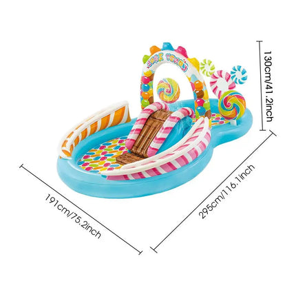 New Water Slide Children Fun Lawn Water Slides Iatables Pools Ring Tosses Game For Kids Summer Slide Set Backyard Outdoor Toys