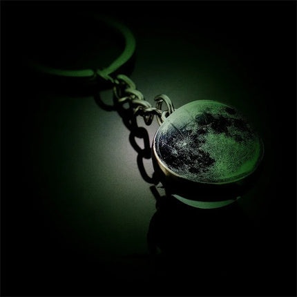 Glow In The Dark Key Chain Planet Key Ring Jupiter Keychain Women Men Bag Pendents  Car Key Accessories Gifts