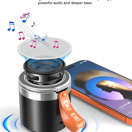 2026 New EWA 2-in-1 Magnetic Bluetooth Speaker Outdoor Wireless Bass Metal Portable Stand Bluetooth 5.4 HD Sound Speaker