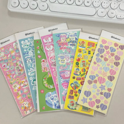 SKYSONIC Number & Letter Series Full Set Journal Stickers Decor Scrapbooking Materials Stationery Postcards Sticker Suppli