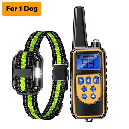 NEW 1pc 800m LCD Dog Training Collar/Remote Control Pet Bark Stopper Dog Waterproof Electric Training Collars With Beep/Shock