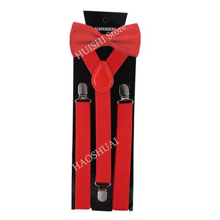 Hot Sale Suspenders Bowtie Sets Mens Women Boys Party Wedding Y-Back Shirt Braces Butterfly Belt Bow Tie Suit Accessories Gift