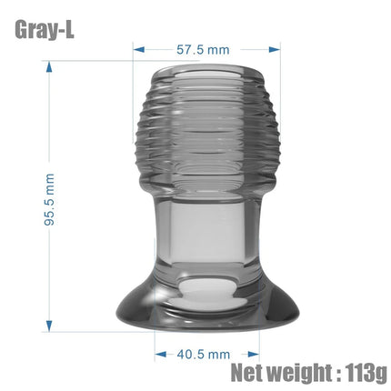 Orissi  S M L Hollow Tunnel Anal Plug Clear Transparent Threaded Butt Plug Set Anus Dilator Speculum BDSM Toy，Adult toys