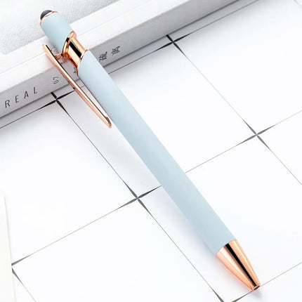 200 Pcs Light - Metal Capacitive Universal Touch Screen Stylus Ballpoint Pen Writing Stationery Office Gifts Free custom Logo