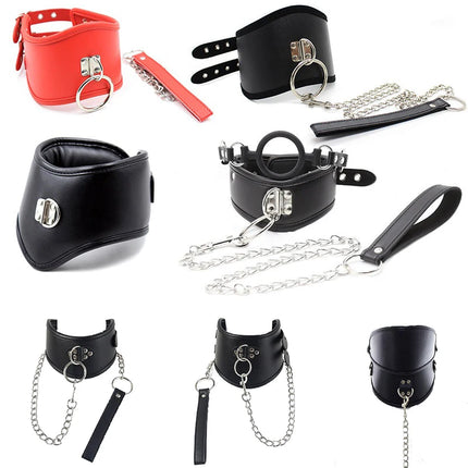Role-playing SM Leather Posture BDSM Collar Sexual,Adult Game,Role Play,Choker Bondage Restraint,Submissive,Sex Toys for Couple