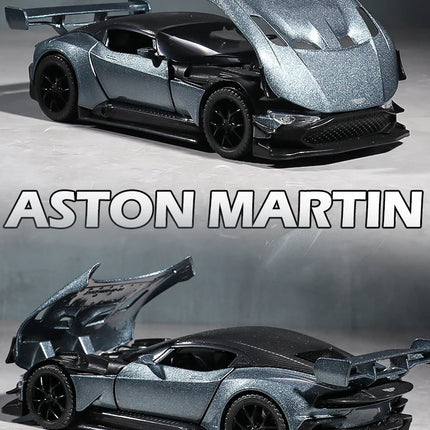 1:32 Aston Martin Vulcan Supercar Alloy Diecast Model Car Interior Decoration Sound & Light High Simulation Gift For Friend Box