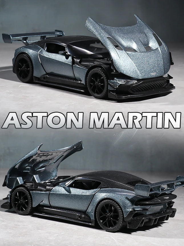1:32 Aston Martin Vulcan Supercar Alloy Diecast Model Car Interior Decoration Sound & Light High Simulation Gift For Friend Box
