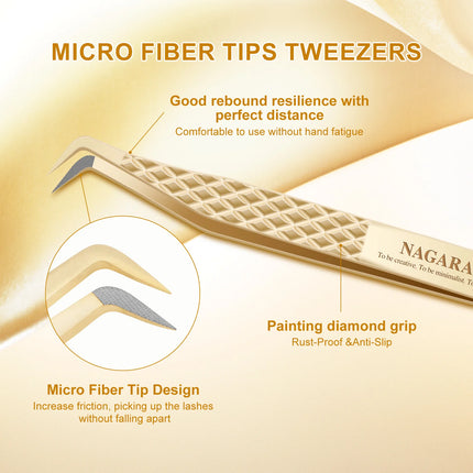 NAGARAKU Tweezer for Eyelash Extensions Professional Eyelash Tweezers Antistatic Straight