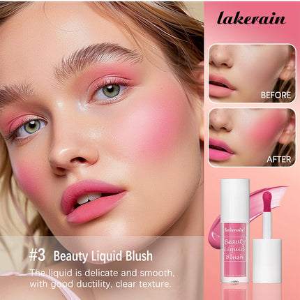 Beauty Liquid Blush Lipstick Blush Eyes Cheek Blusher Waterproof Mositure Face Contour Shadow Liquid Lip Gloss Plump Makeup