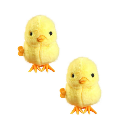 1PCS Yellow Jumping Chicken Plush Toys Moveable Chain Winding Soft Dolls Simulation Anime Plushie children's Birthday gift
