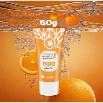 Orange Enzyme Exfoliating Gel Gentle Clean Pore Exfoliator Mild Remove Dead Skin Smooth Texture Hydrate Brighten Vitamin C Cream