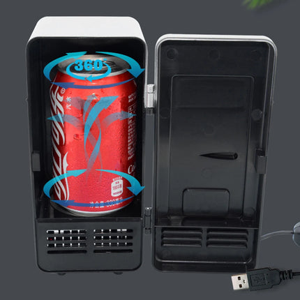 USB Refrigerator Fridge Portable Cooler Mini Beverage Drink Cans Cooler / Warmer for Car Laptop PC Computer Black Red Color 2025