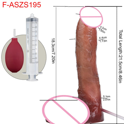 SXXY Silicone Skin Touch Squirting Dildo Ejaculation Realistic Soft Penis With Suction Cup Adult Sex Toys Anal Plug 18+ Masturba