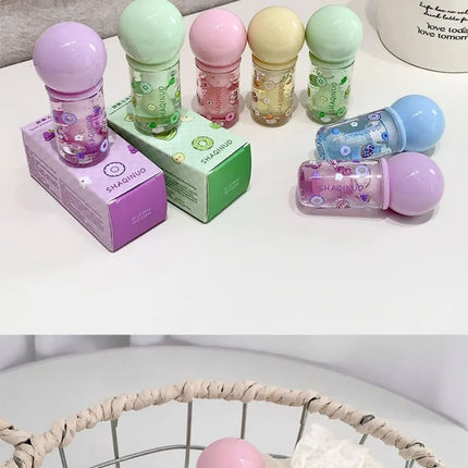 Shaoinuo Fruit-Flavored Lip Oil - Christmas Gift, Moisturizing and Nourishing, Long-Lasting, Non-Sticky and Glossy, Plumps Lips, Lip Balm Specifically for Students, Everyday Nude Makeup, Holiday Gift